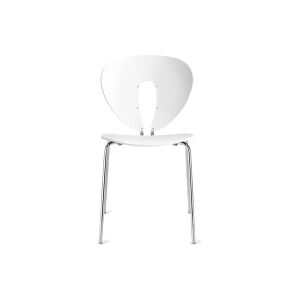 Chaise - GLOBUS Bois Chrome Frêne laqué blanc