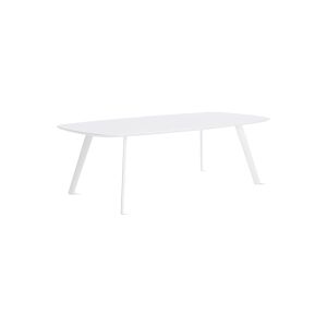 Table basse - SOLAPA 60x120 Blanc L 120cm x P 60cm x H 36cm Plateau laminé laqué, Pieds fibre de verre et polypropylène