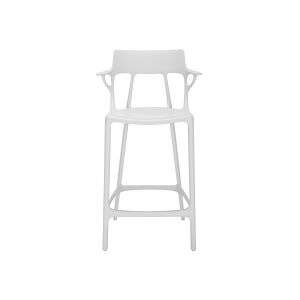 KARTELL Tabouret haut - A.I. RECYCLED Blanc L 55 x P 49 x H 98 cm, assise H 65 cm - Publicité