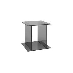 Table d'appoint guéridon - CT07 DREI L 40cm x P 40cm x H 40cm Verre Gris