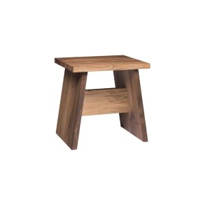 Tabouret - DC03 LANGLEY Noyer massif huilé L 48cm x P 35cm x H 47cm Noyer