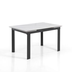 Viadurini Living Table extensible jusqu'Ã  180 cm en finition marbre blanc - Brotola - Publicité