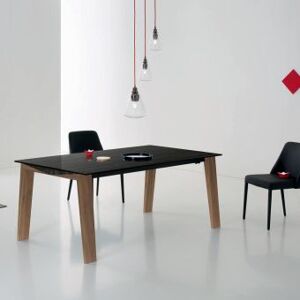 Viadurini Living Table extensible Ã  2,4 m en bois massif et plateau en cÃ©ramique - Antares