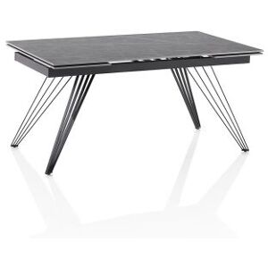 Viadurini Living Table Extensible jusqu'Ã  240 cm en CÃ©ramique et MÃ©tal Noir - Leila