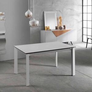 Viadurini Living Table extensible moderne jusqu'Ã  220 cm en cÃ©ramique blanche, plan Nosate - Publicité