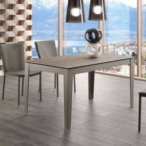 Viadurini Table extensible jusqu'Ã  380 cm Cagliari, mÃ©tal et verre/cÃ©ramique