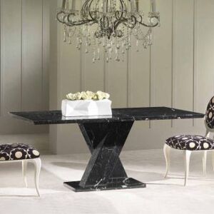 Viadurini Living Table en marbre noir de design classique avec base Ã  croix Byron