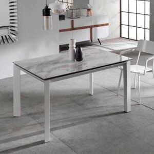 Viadurini Living Table Ã  manger extensible avec plan en cÃ©ramique et marbre effet Nosate - Publicité