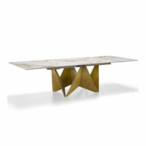 Viadurini Living Table extensible de luxe jusqu'Ã  294 cm en grÃ¨s marbrÃ© Made in Italy - Macro