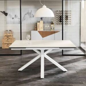 Viadurini Living Table Ã  manger extensible verre-cÃ©ramique, l.160/240xp.90 cm, Bacco