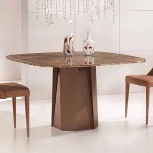 Viadurini Living Table de Design en Marbre Emperador Dark 130x130 cm , Made in Italy â€“Nuvolento - Publicité