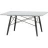 Vitra - Eames Coffee Table, marbre blanc / frêne noir, 76 x 76 cm