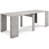 Skraut Home Table console extensible, Console meuble, 220,Pour 10 personnes, Table à Manger, Style moderne, Ciment