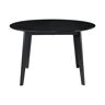 Miliboo Table à manger design extensible ronde noire L120-150 cm LEENA