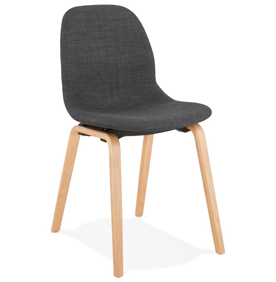 Chaise de salle à manger 'CELTIK' en tissu gris style scandinave