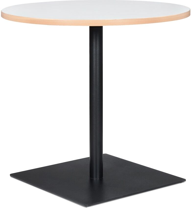 Table ronde 'FUSION ROUND' blanche et structure noire - Ø 80 cm