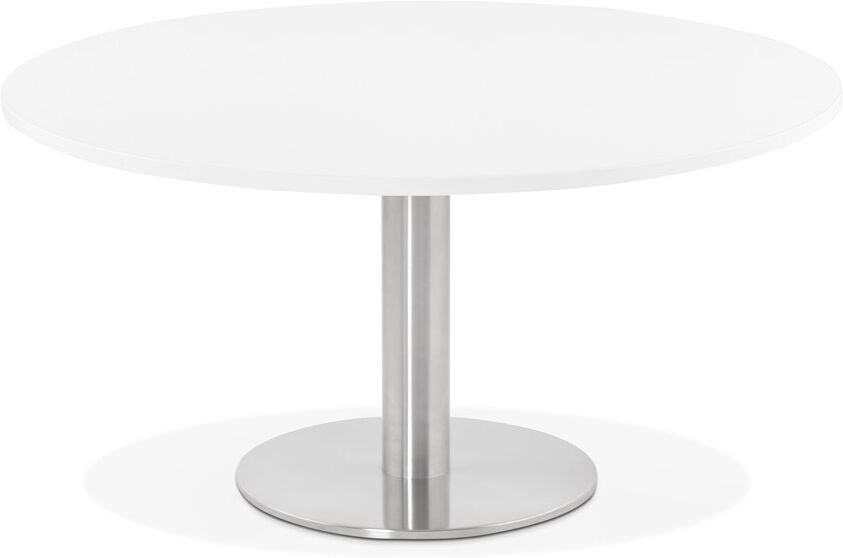 Table basse lounge HOUSTON blanche - Ø 90 cm