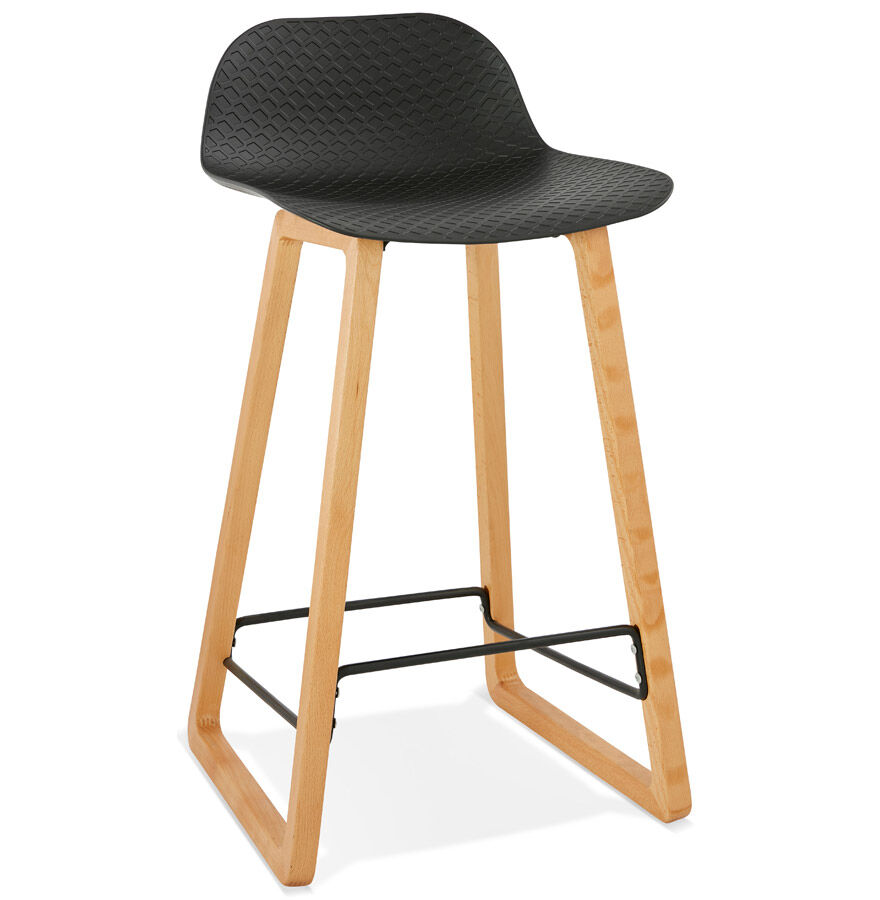 Tabouret snack mi-hauteur 'MAKI MINI' noir style scandinave