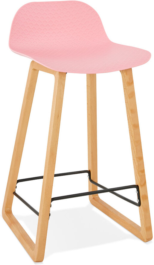 Tabouret snack mi-hauteur 'MAKI MINI' rose style scandinave