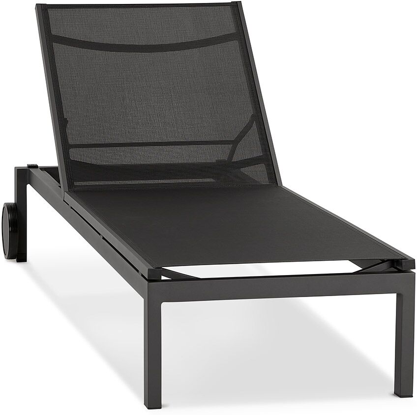 Chaise longue de jardin 'PREMIA' noire - commande par 2 pièces / prix pour 1 pièce