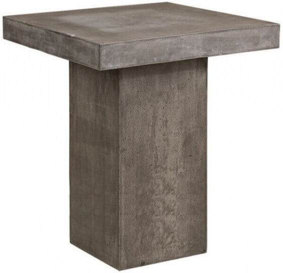 MATHI DESIGN BETON - Table haute carrée Gris