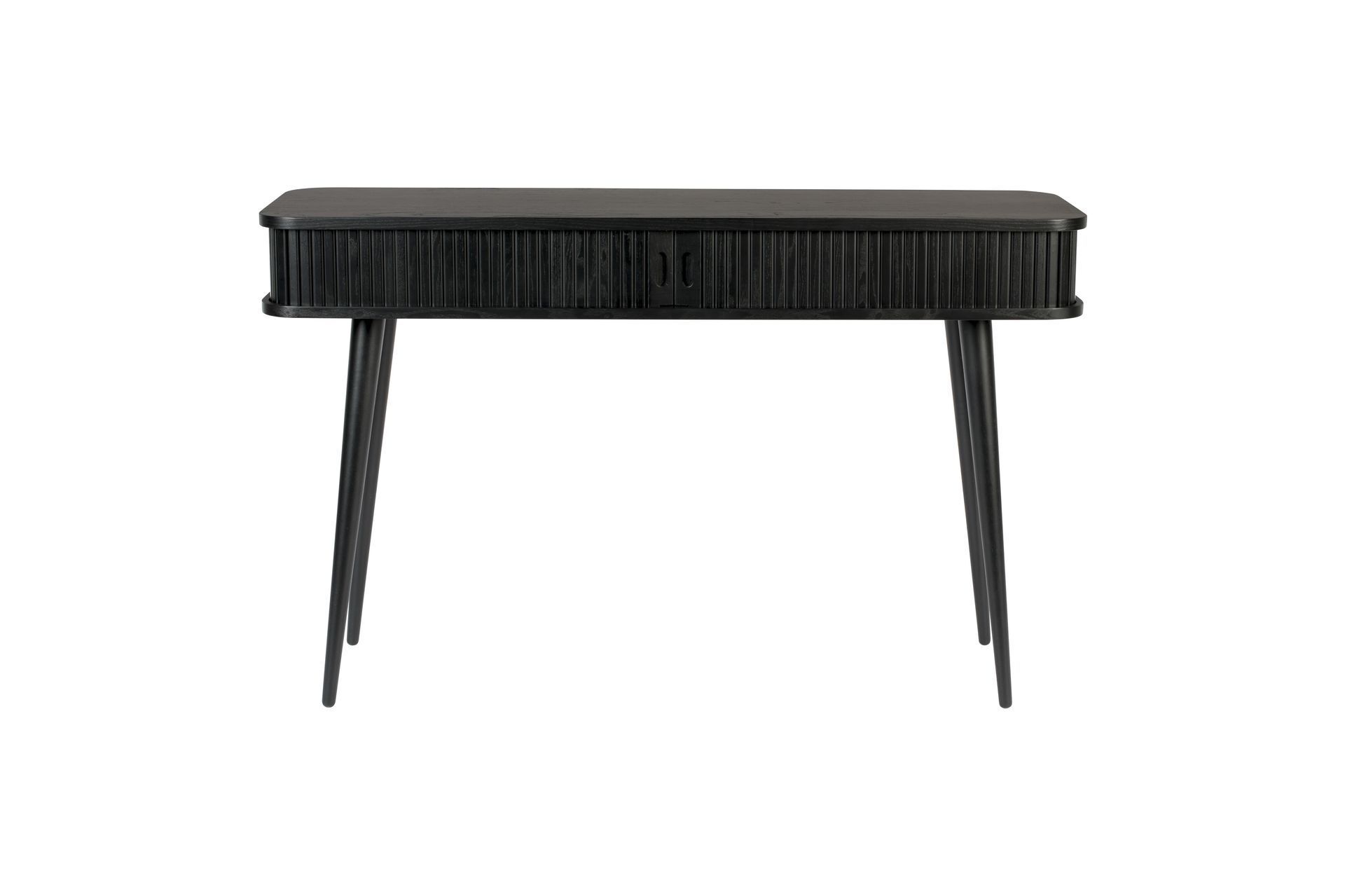Zuiver Console à tiroir rideau en bois noir Noir 35x74x120cm