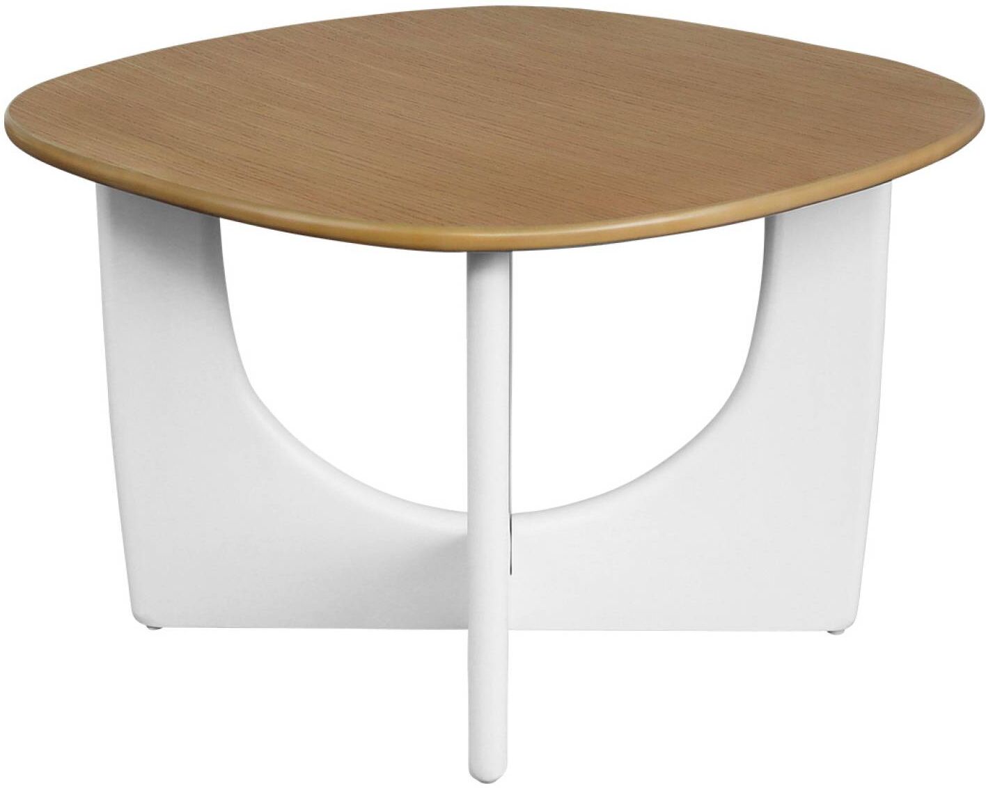 sweeek Table basse carrée 70cm mdf et placage chêne