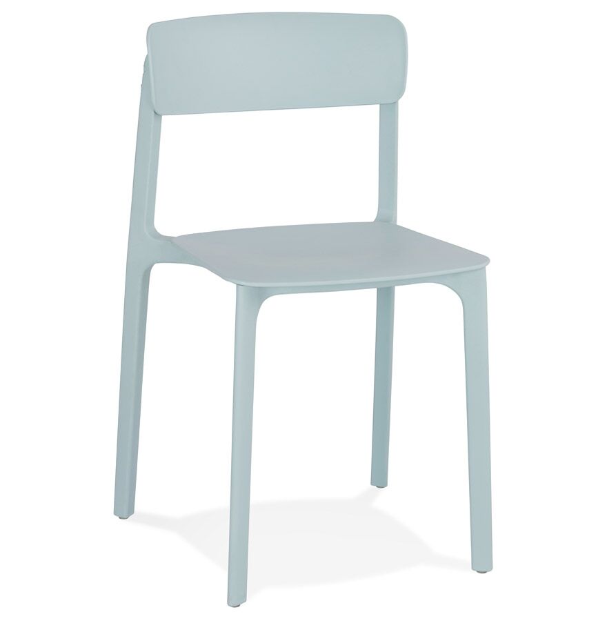 ALTEREGO Chaise intérieur / extérieur empilable 'TROPICAL' en matière plastique bleu pastel
