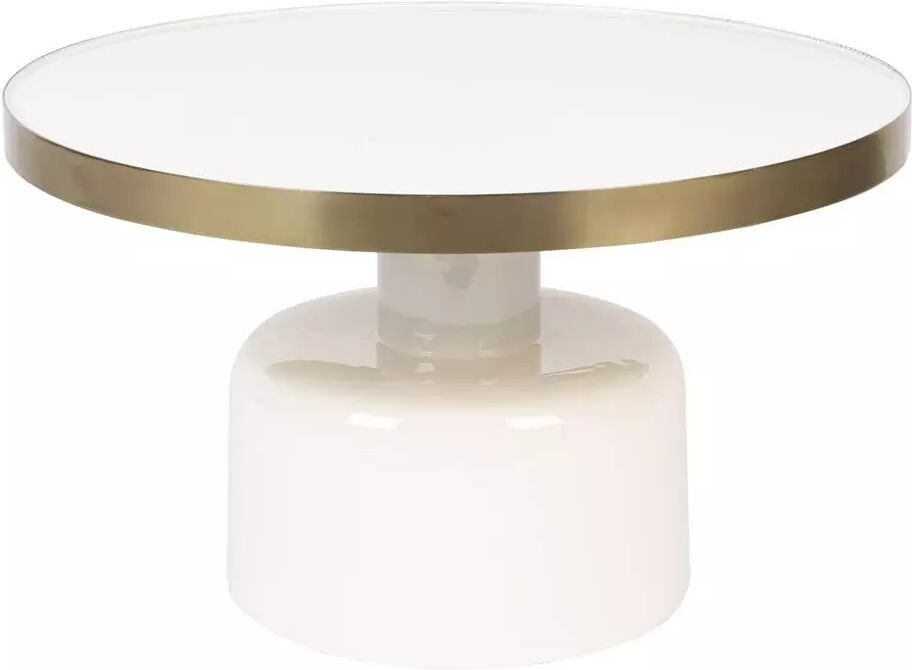 Table basse Glam brillante et laiton - Zuiver Blanc