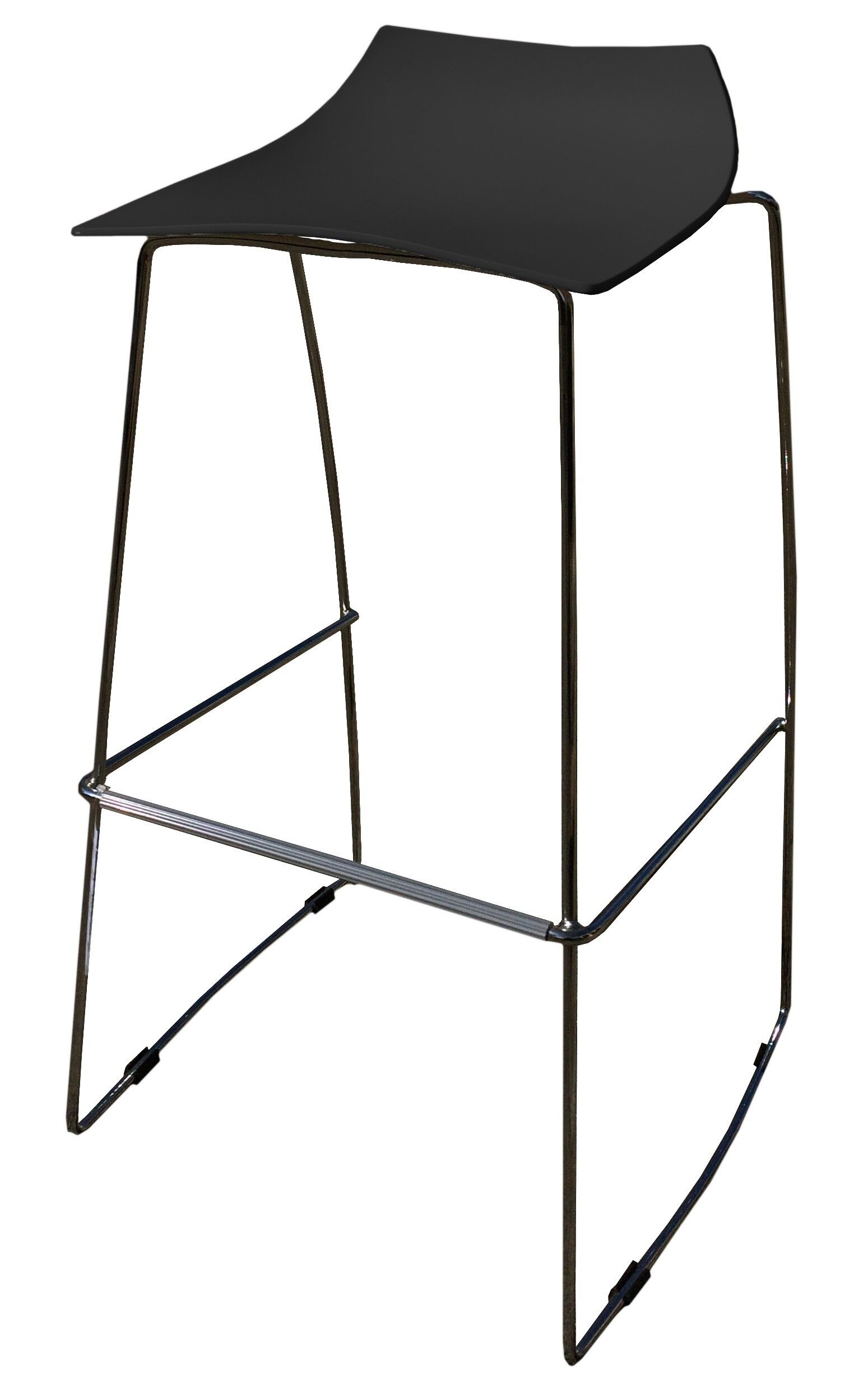 gdegdesign Tabouret de bar noir chaise haute - Karlito