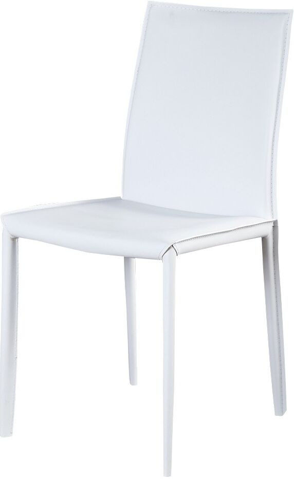 gdegdesign Chaise blanche design simili cuir - Fuko