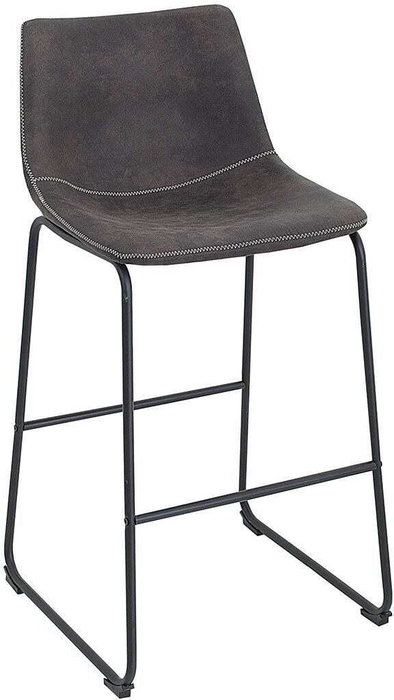 gdegdesign Tabouret de bar tissu microfibre gris - Sergio