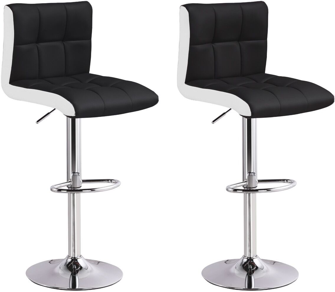 IntenseDeco Lot de 2 tabourets de bar Magic Noir