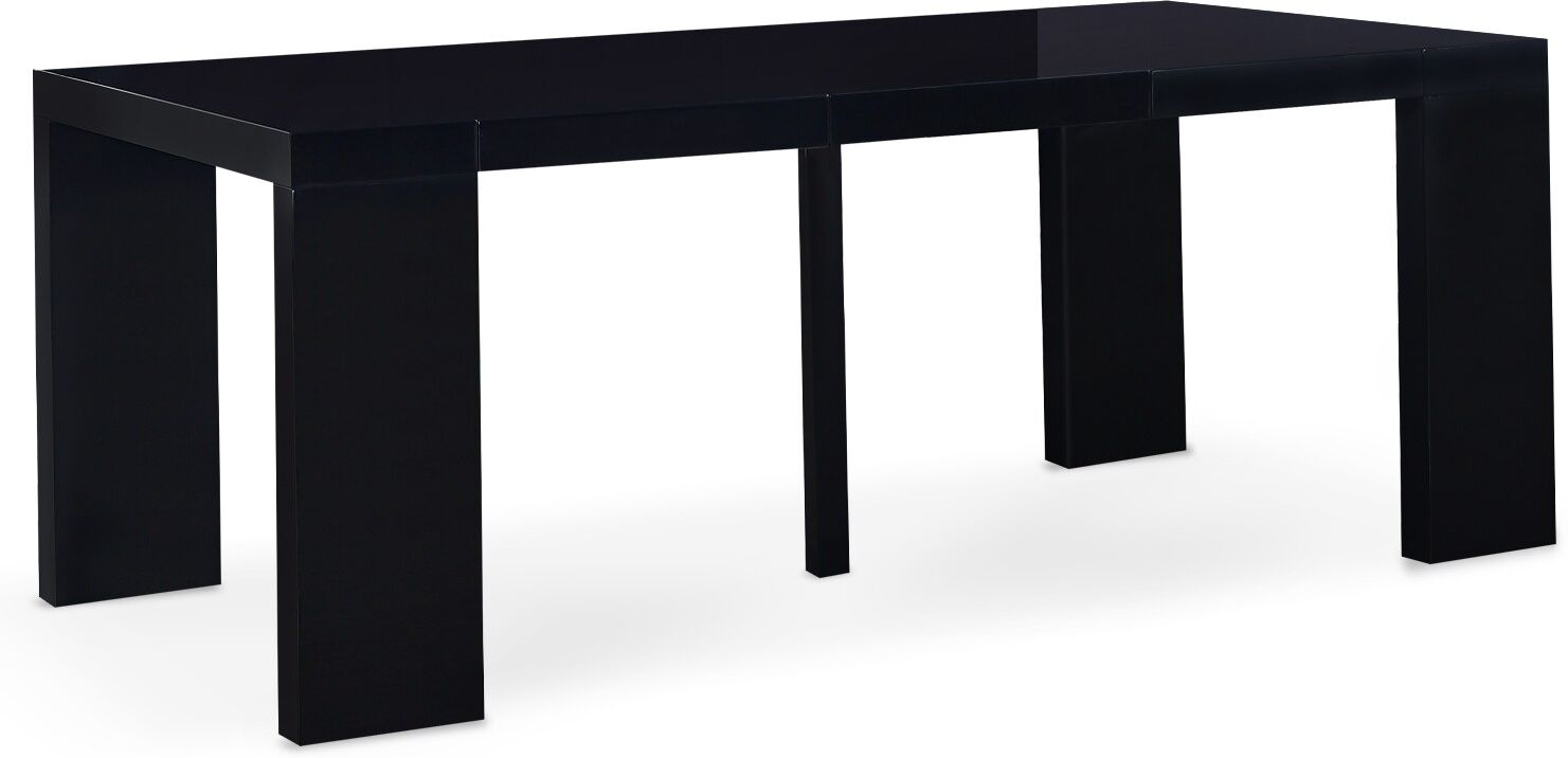 Table Console Extensible Oxalys Noir Laquée