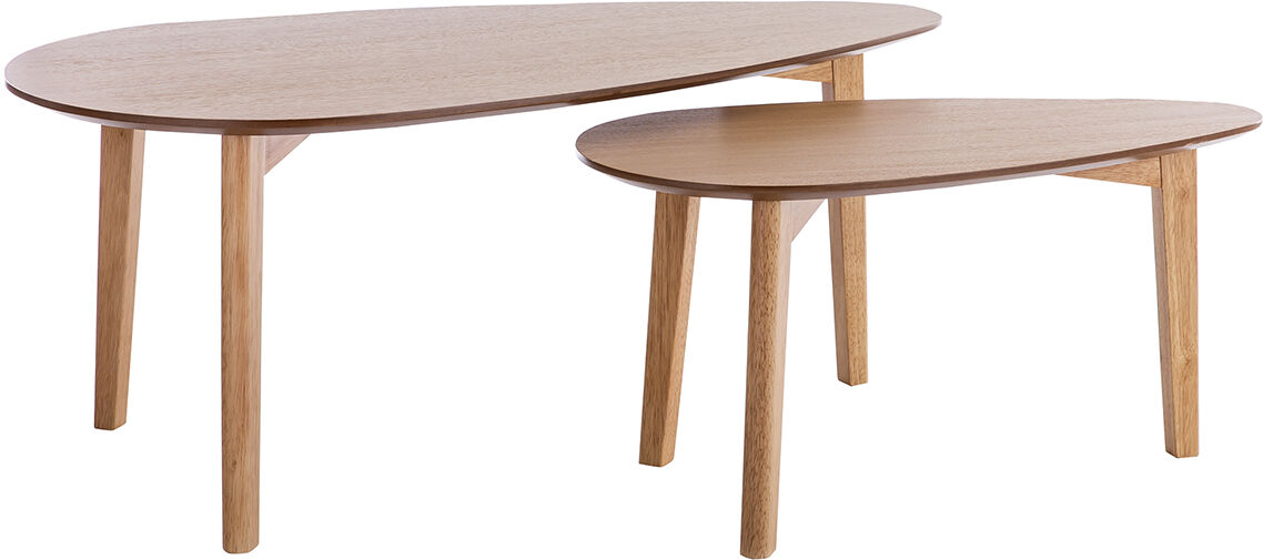 Miliboo Tables basses gigognes scandinaves bois clair chêne (lot de 2) ARTIK