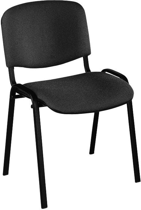 SETAM Chaise réunion Leo en tissu noir