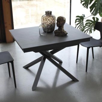 Viadurini Living Table Ã  manger extensible avec structure en mÃ©tal fabriquÃ©e en Italie - Ã‰lastique