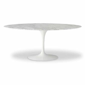 Viadurini Living Table Ã  manger avec plateau ovale en marbre fabriquÃ© en Italie - Superbe
