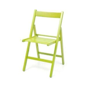 Toscohome Sedia pieghevole in legno colore verde  Penelope