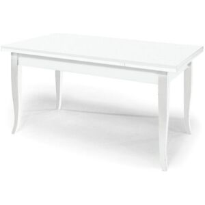 Toscohome Tavolo allungabile in legno 140x80 cm colore bianco - Verona