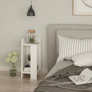 Toscohome Tavolino di design sinistro 25x60h cm colore bianco - Elos