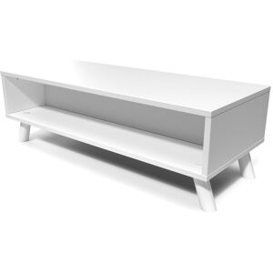 ABC MEUBLES Tavolino rettangolare scandinavo legno Viking -  - Bianco