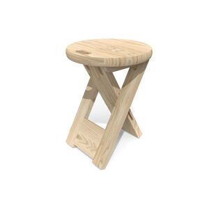 ABC MEUBLES Sgabello pieghevole vintage in legno -  - Legno Grezzo