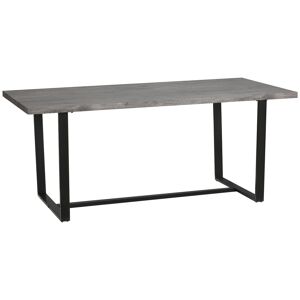 Homcom Tavolo da Pranzo Rettangolare Stile Industriale per 8 Persone, 180x90x75cm, Grigio e Nero