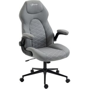 Vinsetto Sedia da Ufficio Ergonomica e Reclinabile ad Altezza Regolabile, 65.5x69.5x112-122 cm, Grigio Chiaro