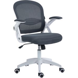 Vinsetto Sedia da Ufficio Ergonomica con Schienale a Rete e Altezza Regolabile, 65.5x61.5x88-97.5cm, Grigio