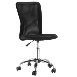 Vinsetto Sedia da Ufficio Ergonomica Girevole Senza Braccioli, Altezza Regolabile 5 Ruote Schienale Traspirante, Nero, 43x46x100cm Aosom Sedie Ufficio