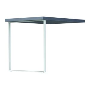 DELINIA Base per tavolo penisola in alluminio grigio acciaio L 80 cm