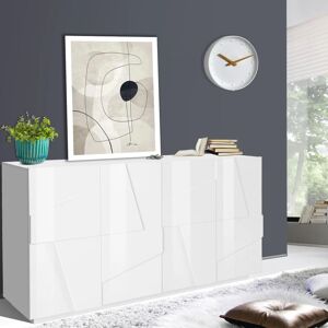 Leroy Merlin Mobile credenza PING L 162.4 x H 86 P 44.2 cm bianco lucido