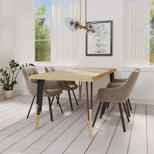 Leroy Merlin Tavolo da pranzo Double Line in legno grezzo naturale per 8 persone L 90 x L 200 cm